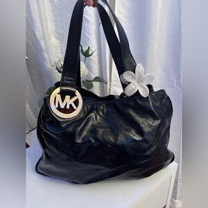 Michael Kors Glossy Black Tote